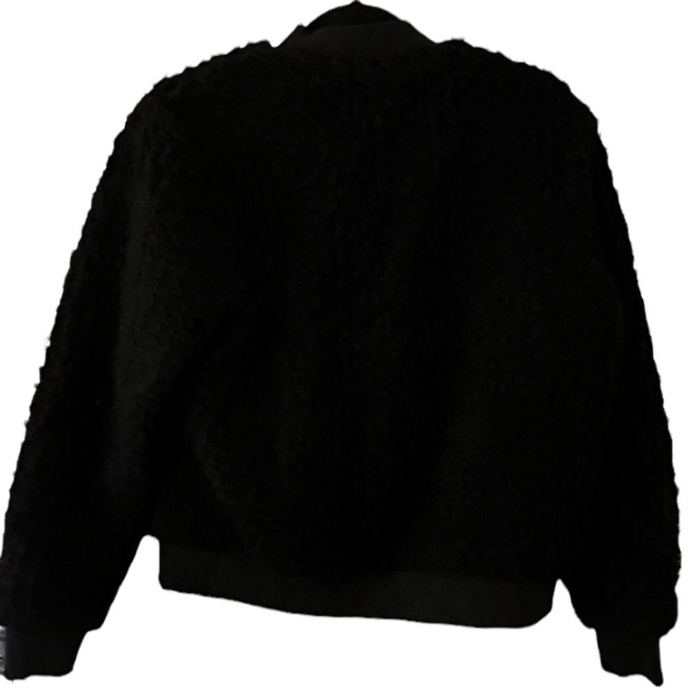 Who What Wear Black Sherpa Jacket - Picture 3 of 6